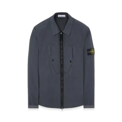 Stone Island 11112 Heavy Duty Cotton Ripstop Garment Dyed Overshirt - 23FW "Lead"