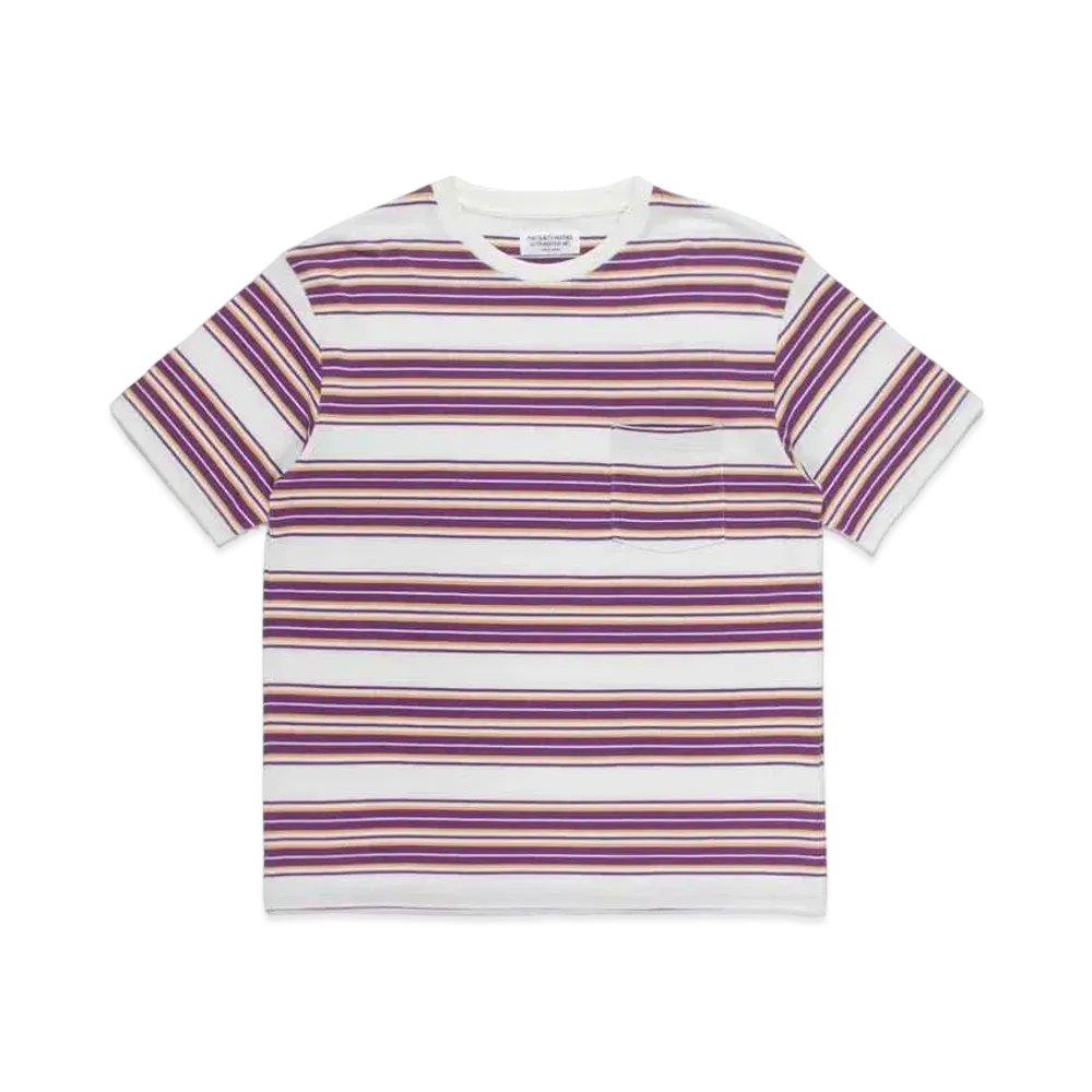 WACKO MARIA STRIPED T-SHIRT "Purple"
