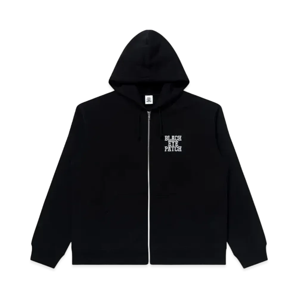 Black Eye Patch Iced College Zip Hoodie "Black"