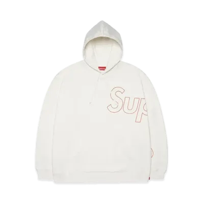 Supreme Reflective Hooded Sweatshirt "White"