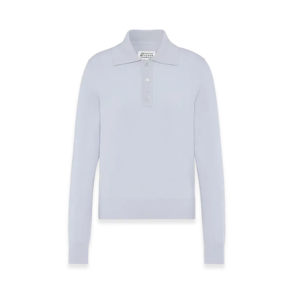 Maison Margiela Polo Knit Top "Pale Blue"