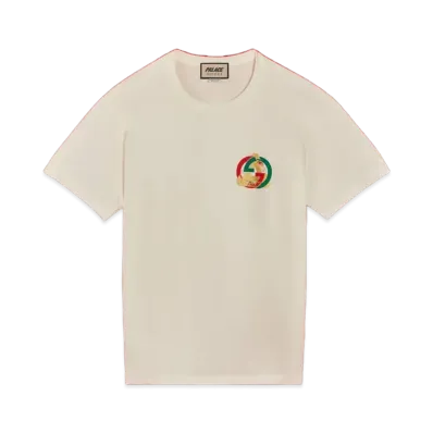 PALACE GUCCI Printed Heavy Cotton Jersey T-shirt "White"