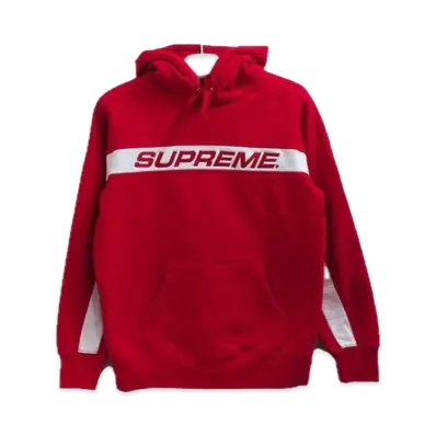 Supreme Full Stripe Hooded Sweatshirt "Red"