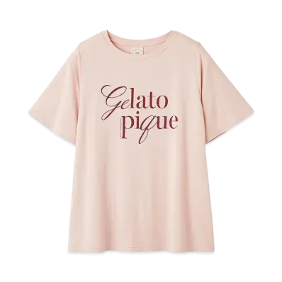 GELATO PIQUE Cool Feeling To The Touch Rayon Logo T-Shirt "Pink"