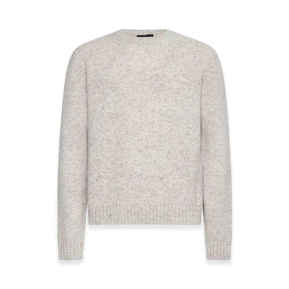 PRADA Melange Sand Cashmere Sweater "Beige"