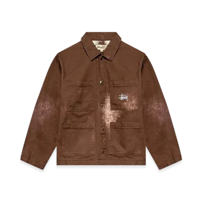 Stussy Spotted Bleached Chore Jacket "Brown"
