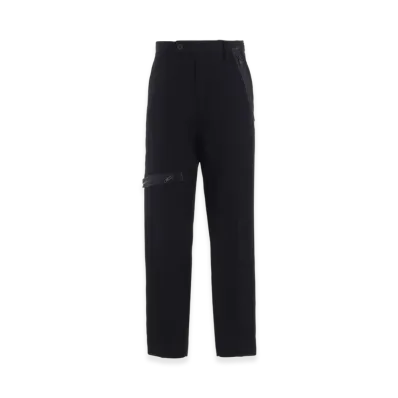 S'YTE Pe/Gabardine Zipper-Taped Slim Pants "Black"