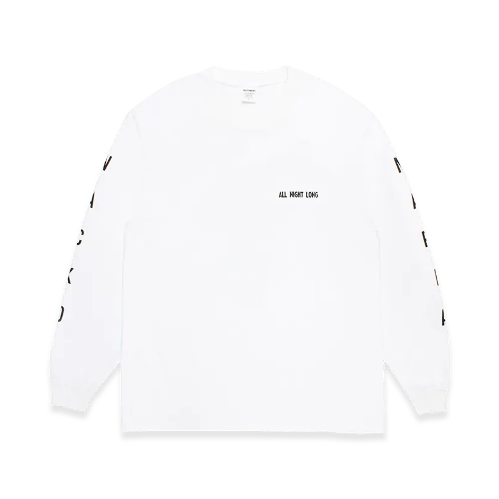 WACKO MARIA Washed Heavy Weight Long Sleeve T-Shirt "White"
