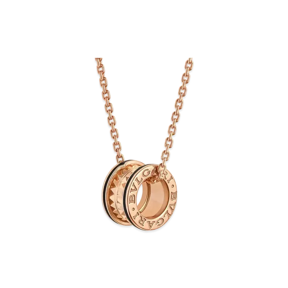 BVLGARI B.Zero1 Necklace 18K "Black Ceramic/Pink Gold"