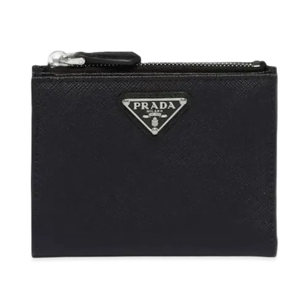 PRADA Small Saffiano Leather Wallet "Black"