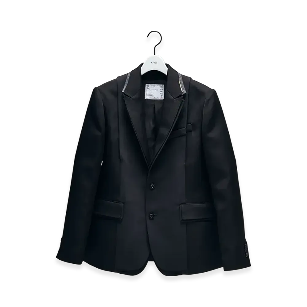 sacai Doeskin x Double-Faced Silk Cotton Jacket "Black"