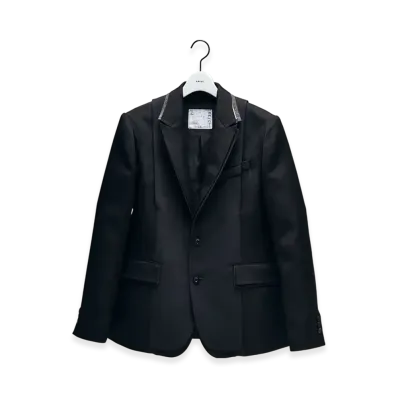 sacai Doeskin x Double-Faced Silk Cotton Jacket "Black"