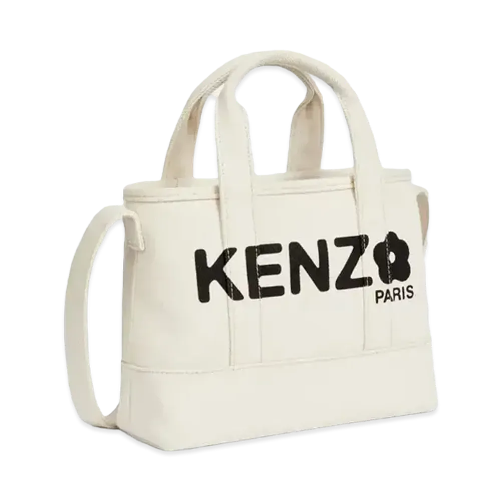 KENZO 'UTILITY' Canvas Small Tote Bag "Ecru"