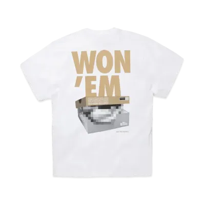 THE NETWORK BUSINESS WON'EM Tee "White × Gold" tnbc023-0007