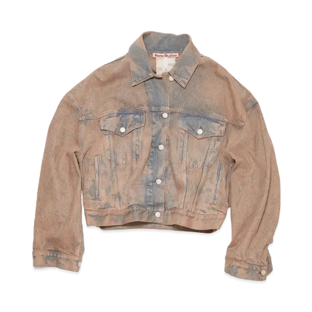 Acne Studios Denim Jacket - Relaxed Cropped Fit "Light Pink/Gray"