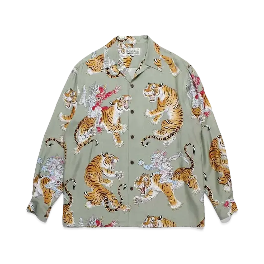 WACKO MARIA Tim Lehi / Hawaiian Shirt "Olive"