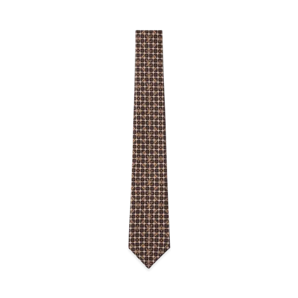 Louis Vuitton Tie Monogram Windowpane "Brown"