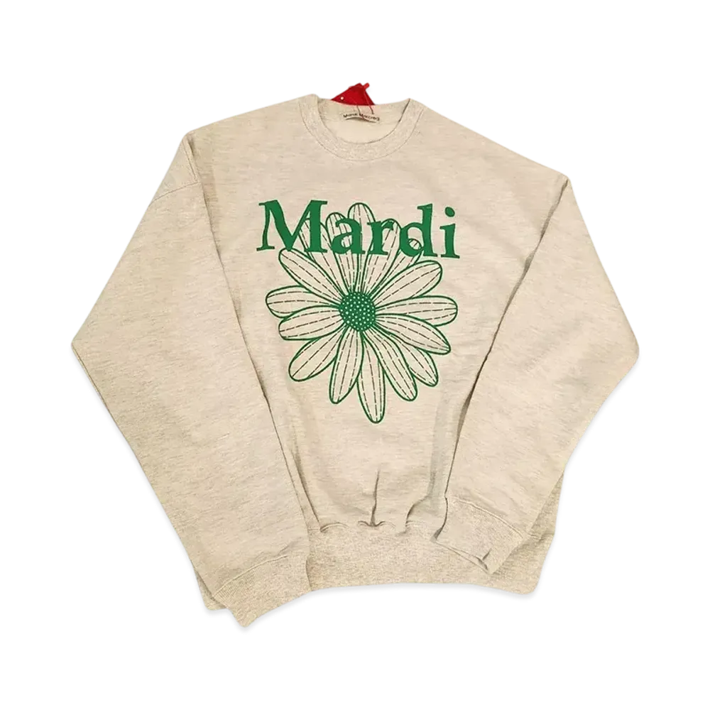 Mardi Mercredi Sweatshirt Flowermardi "Oatmeal Green"