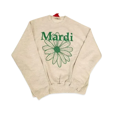 Mardi Mercredi Sweatshirt Flowermardi "Oatmeal Green"