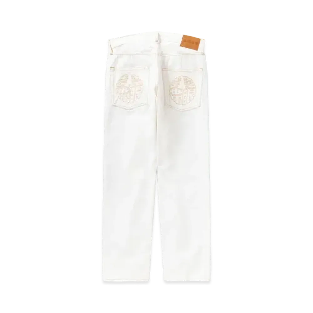 Black Eye Patch Kamon Jeans "White"