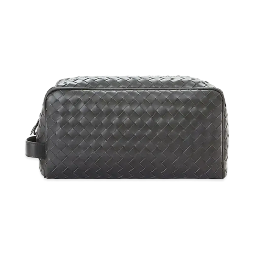 Bottega Veneta Leather Hand Bag "Grey/Black"