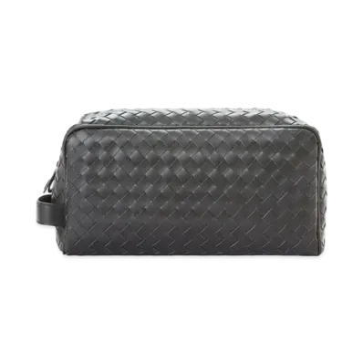 Bottega Veneta Leather Hand Bag "Grey/Black"