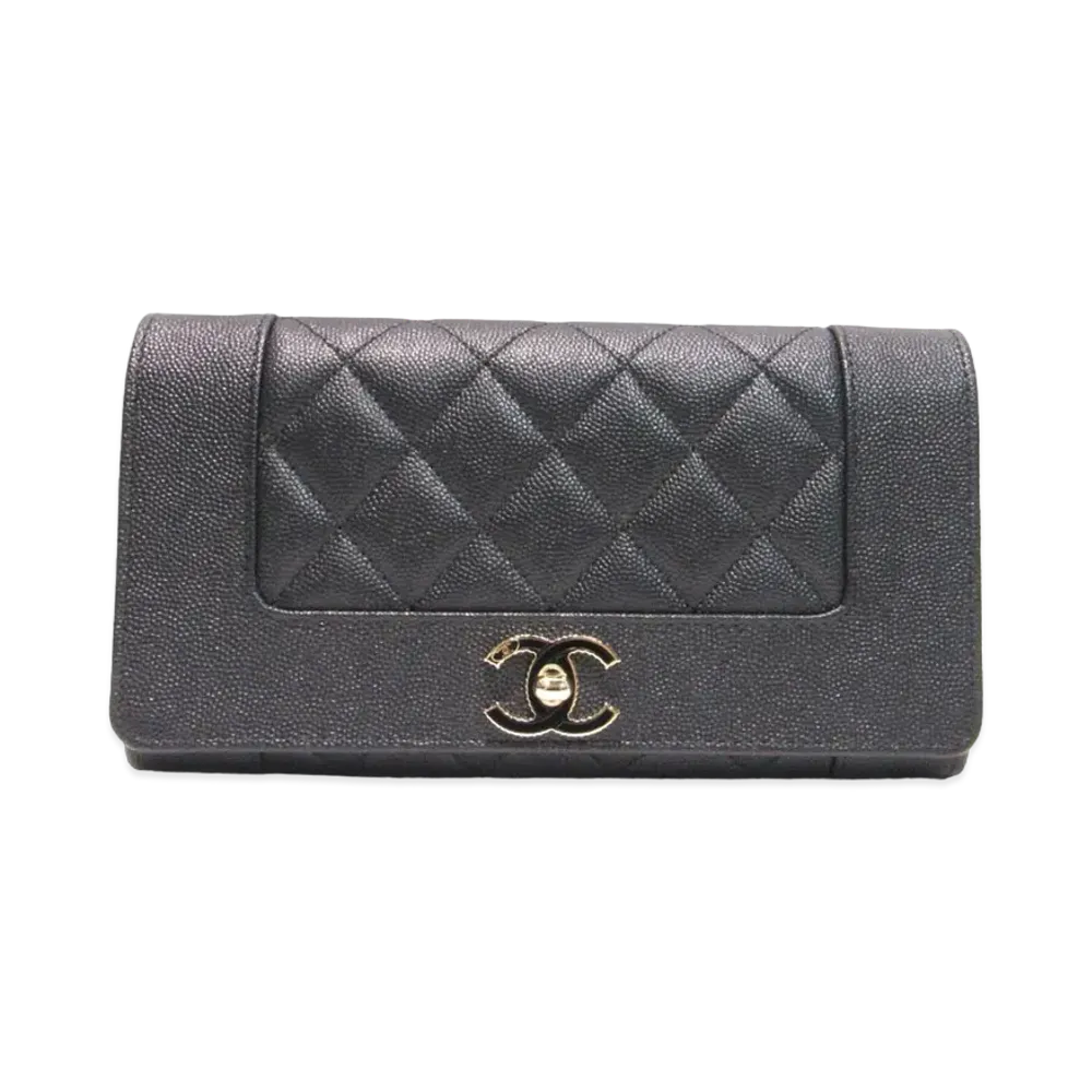 CHANEL Mademoiselle Long Wallet "Black"