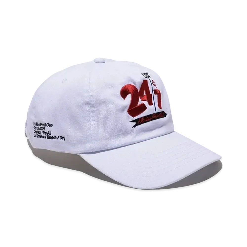 FreshService Five Panel Cap All Day All Night "White"