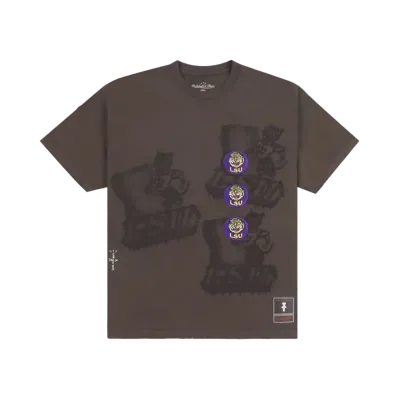 Travis Scott x M&N x LSU Seal Tee "Brown"