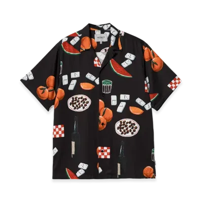 Carhartt WIP S/S Isis Maria Dinner Shirt "Isis Maria Dinner Aop Black"