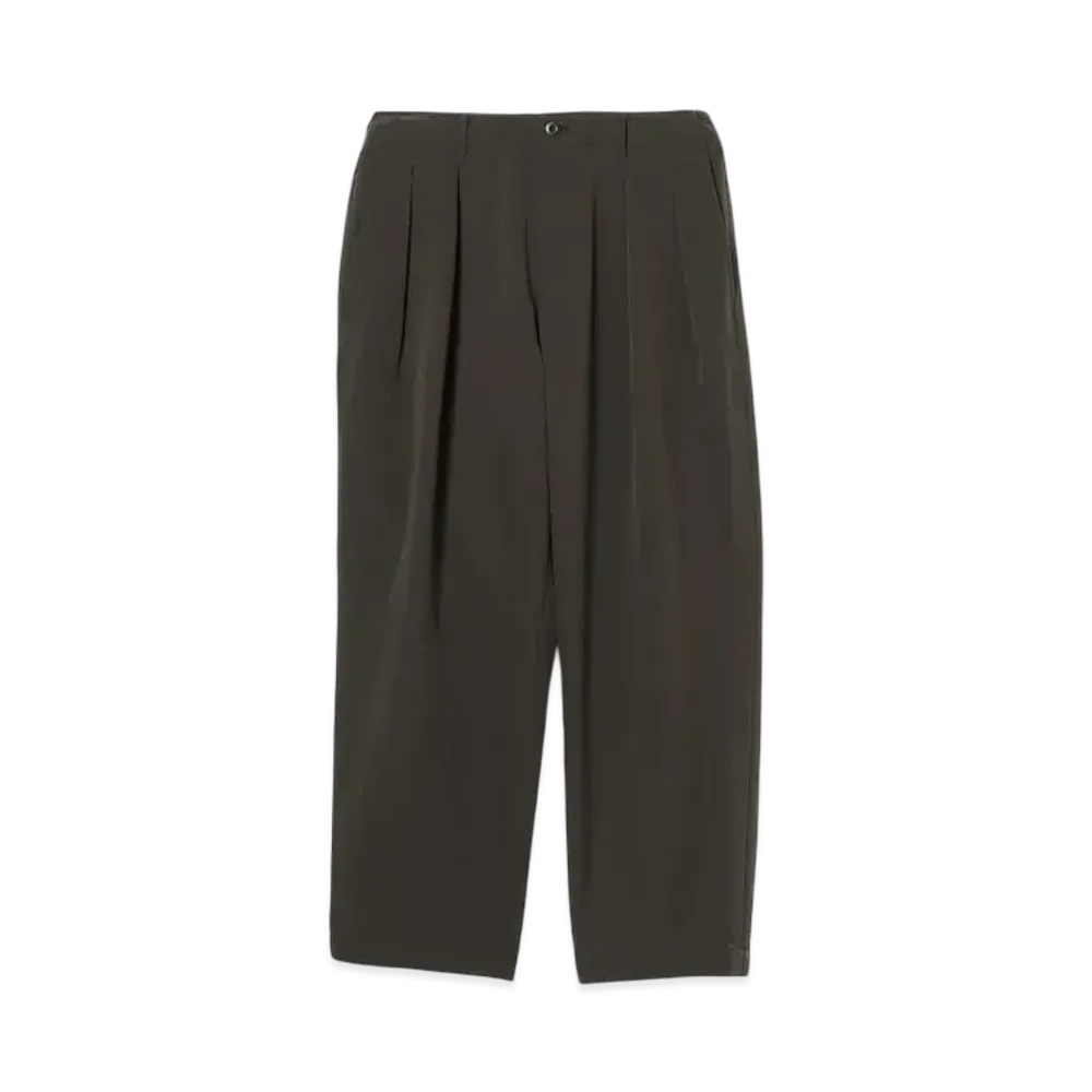 BEAMS Mesh-Like 2-Pleat Tapered Slacks "ChacoalGray"