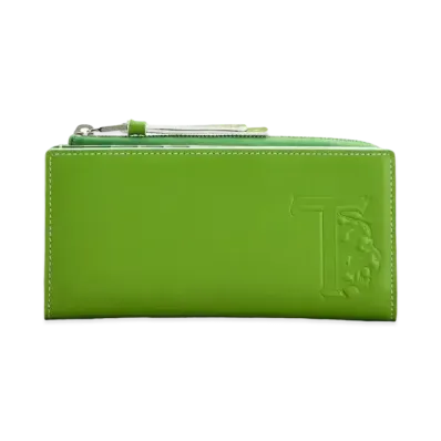 TOD'S Leather Wallet "Green"