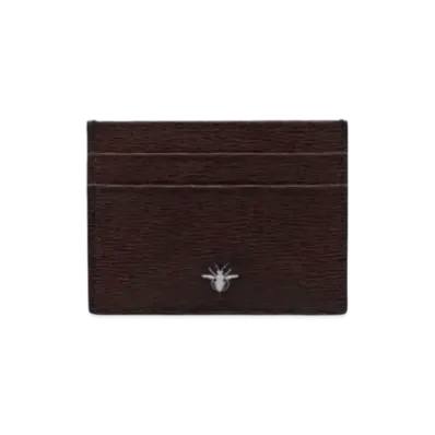 Dior Calf Card Case "Burgundy"