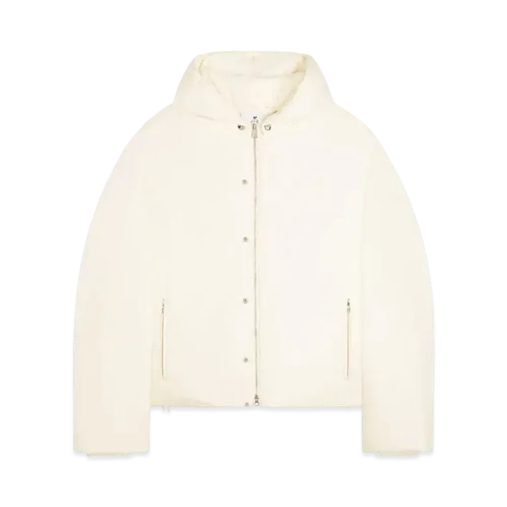 Courreges Hooded Puffer Jacket "Natural Beige"