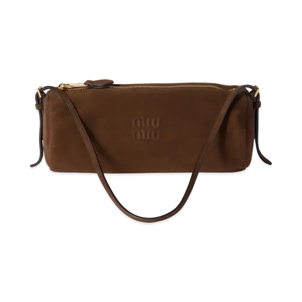 MIUMIU Suede Pouch "Dark Brown"