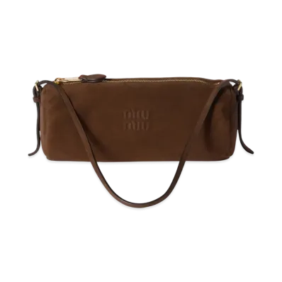 MIUMIU Suede Pouch "Dark Brown"