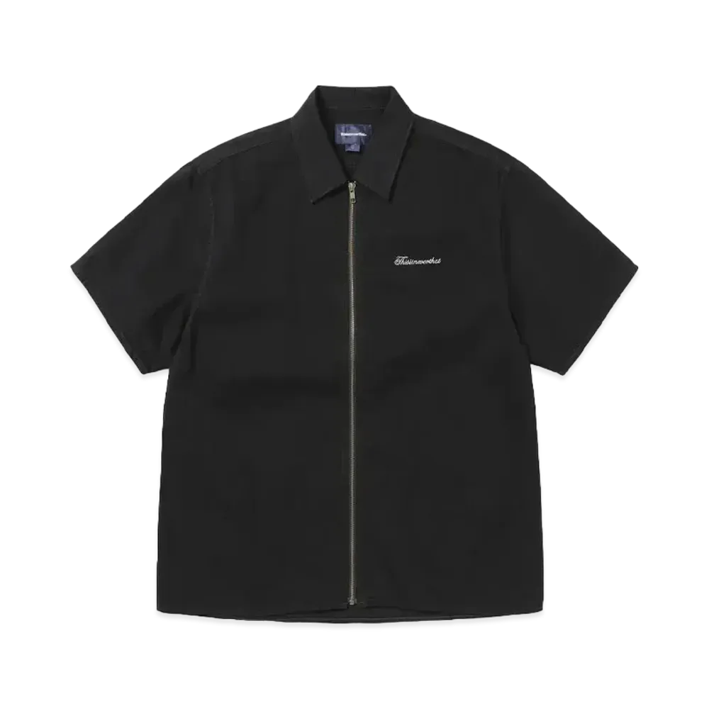 thisisneverthat Washed Denim Zip S/S Shirt "Black"