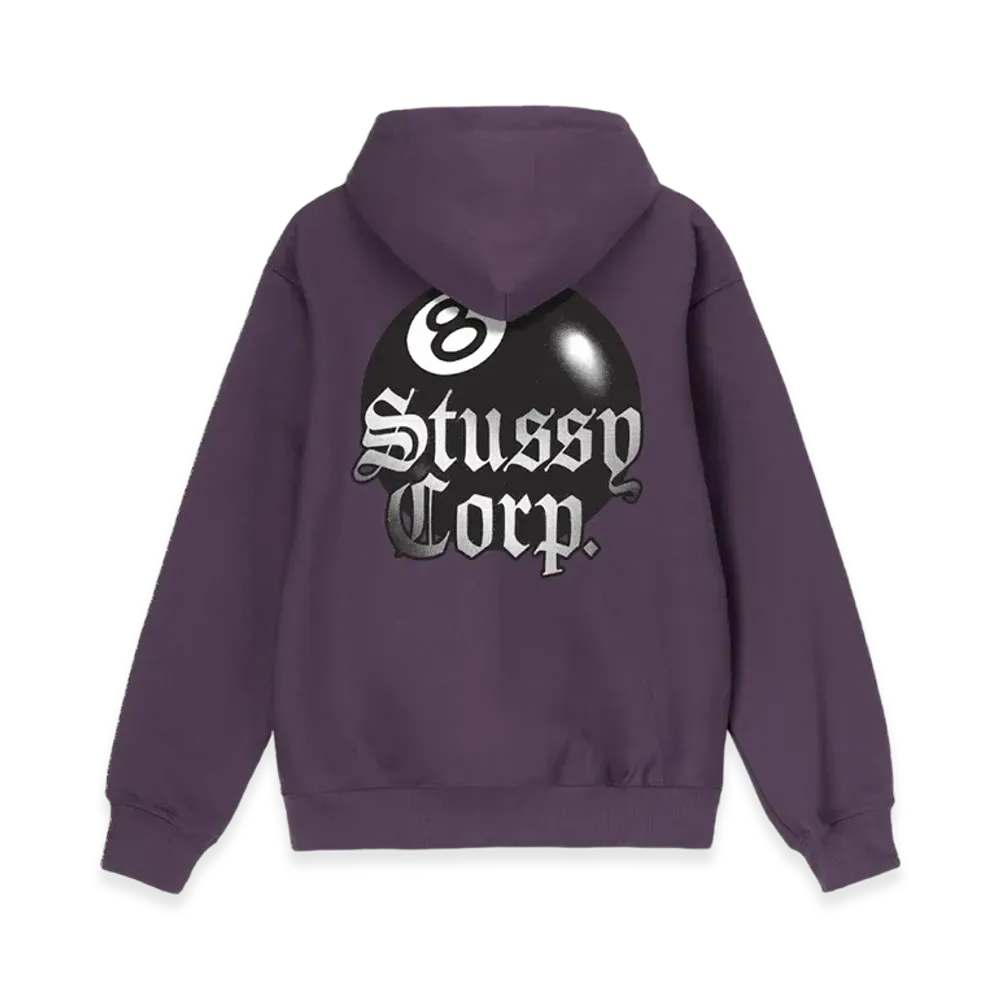 Stussy 8 Ball Corp Hoodie "Grape"