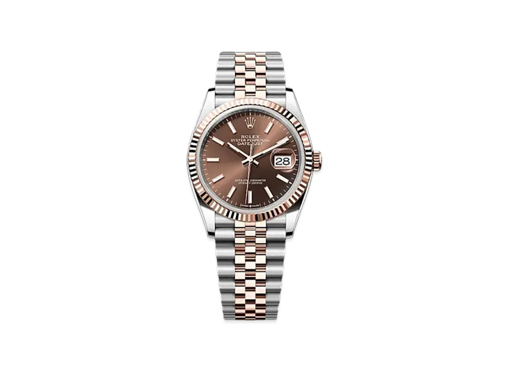 ROLEX Datejust 36 Oystersteel & Everose Gold "Brown"