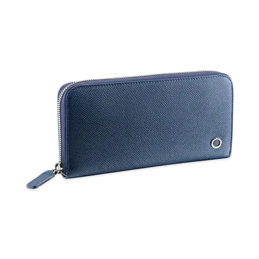 BVLGARI BVLGARI MAN Zip Wallet "Blue"