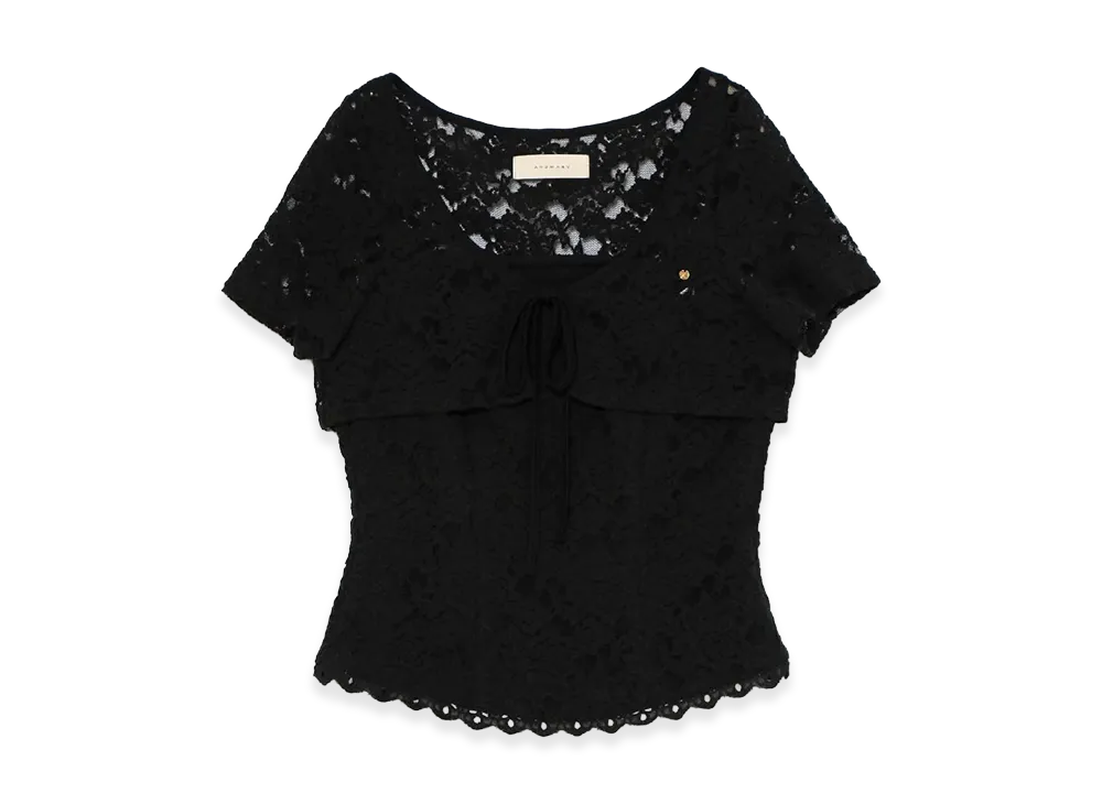 ANDMARY Women's May Lace Set Tops "Black"