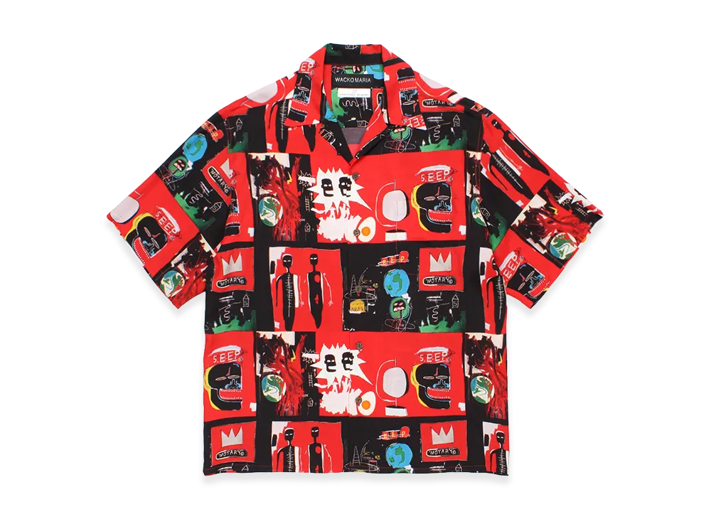 WACKO MARIA Jean-Michel Basquiat / Hawaiian Shirt "Red"