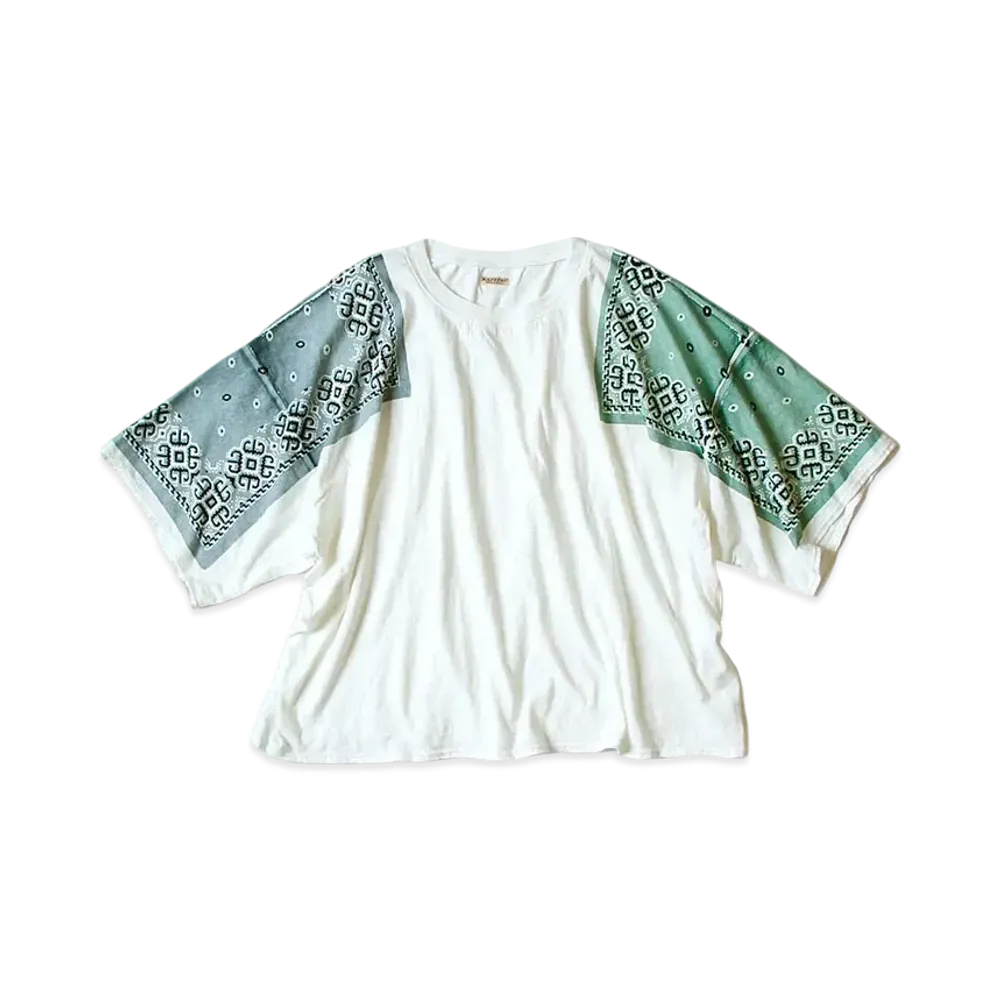 KAPITAL 18.5 / TENGU BANDANNA HUGET T (LIGHTNING) "Mint"