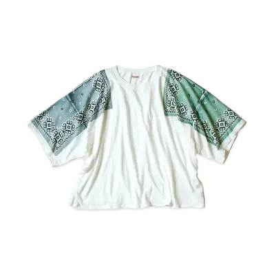 KAPITAL 18.5 / TENGU BANDANNA HUGET T (LIGHTNING) "Mint"