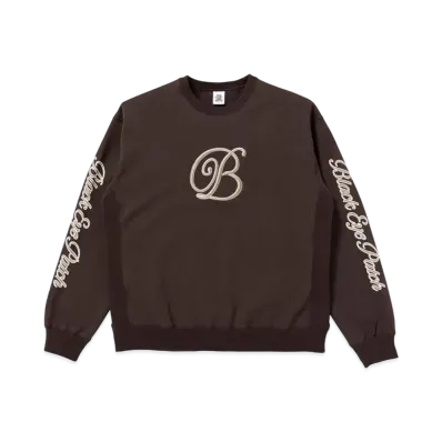BlackEyePatch B EMBLEM CREW SWEAT "Brown"