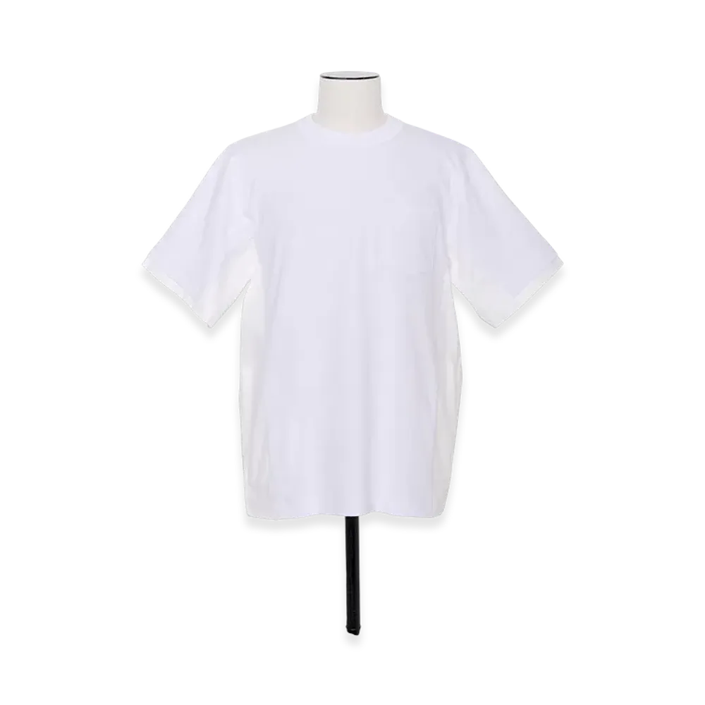sacai Light Weight Denim x Cotton Jersey T-Shirt "White"