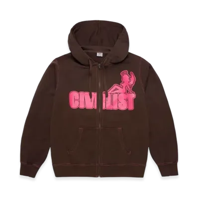 Civilist Angel Heavy Zip Hood "Brown"