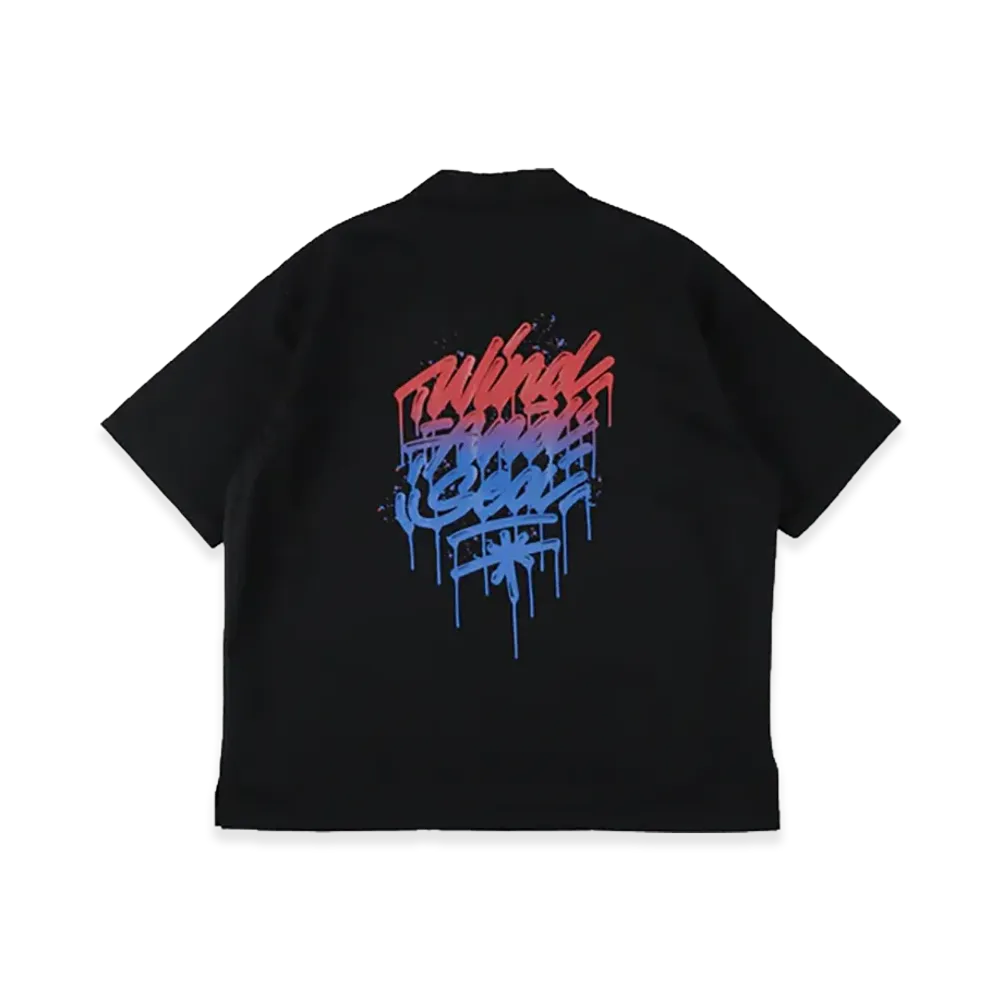 WIND AND SEA x IT'S A LIVING Open Collar S/S Shirt "Black"