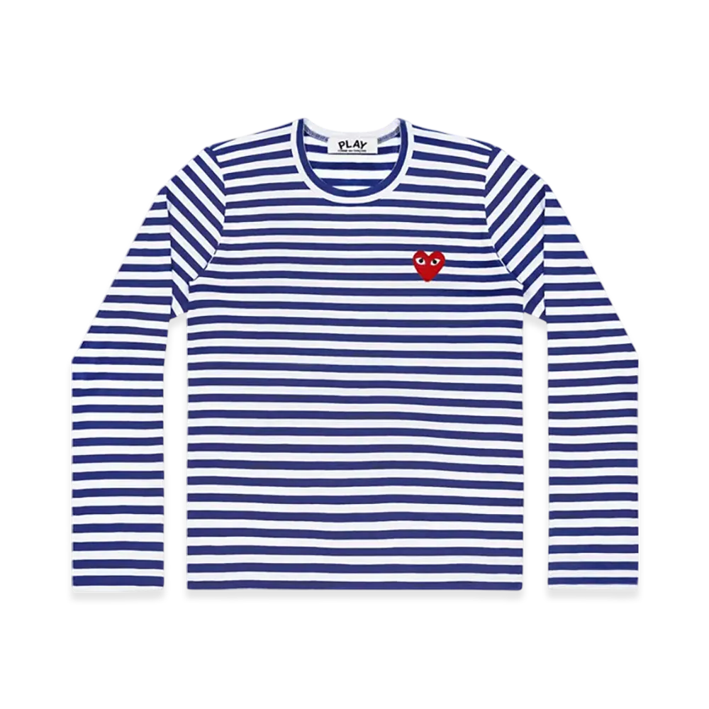 PLAY COMME des GARCONS Striped L/S T-Shirt Ladies "Blue/White"