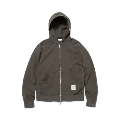 UNDERCOVER OZISM x Nonnative Monk Full Zip Hoody Cotton Paper Sweat Overdyed "Charcoal"